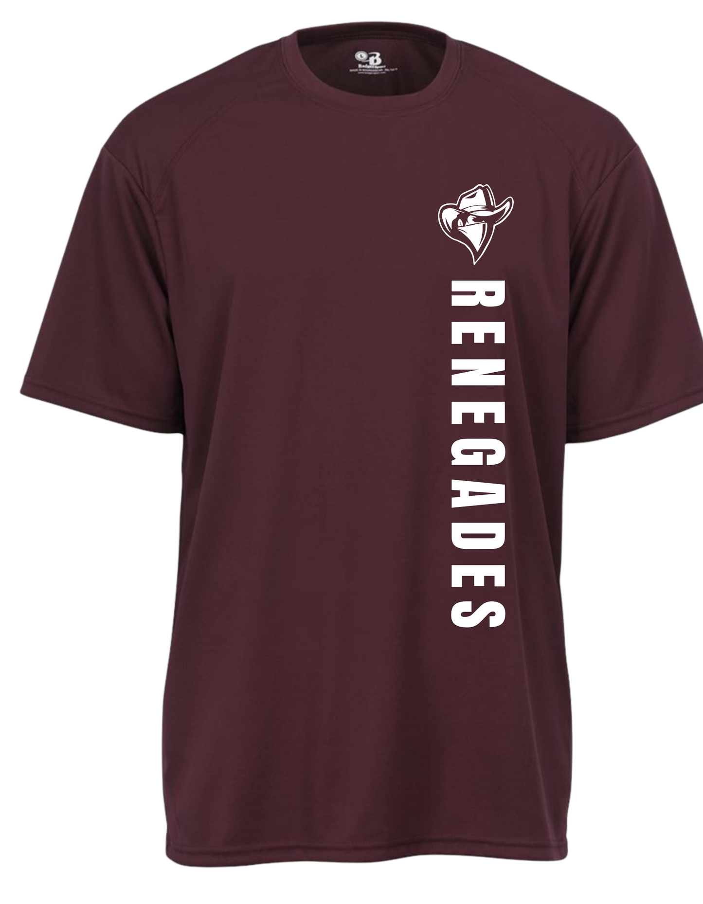 RENEGADES MAROON PERFORMANCE SHORTSLEEVE