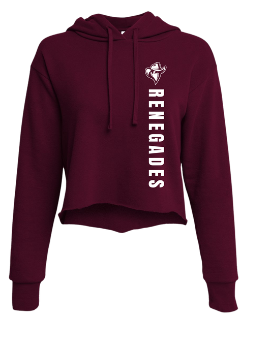 RENEGADES MAROON WOMENS CROP HOODIE