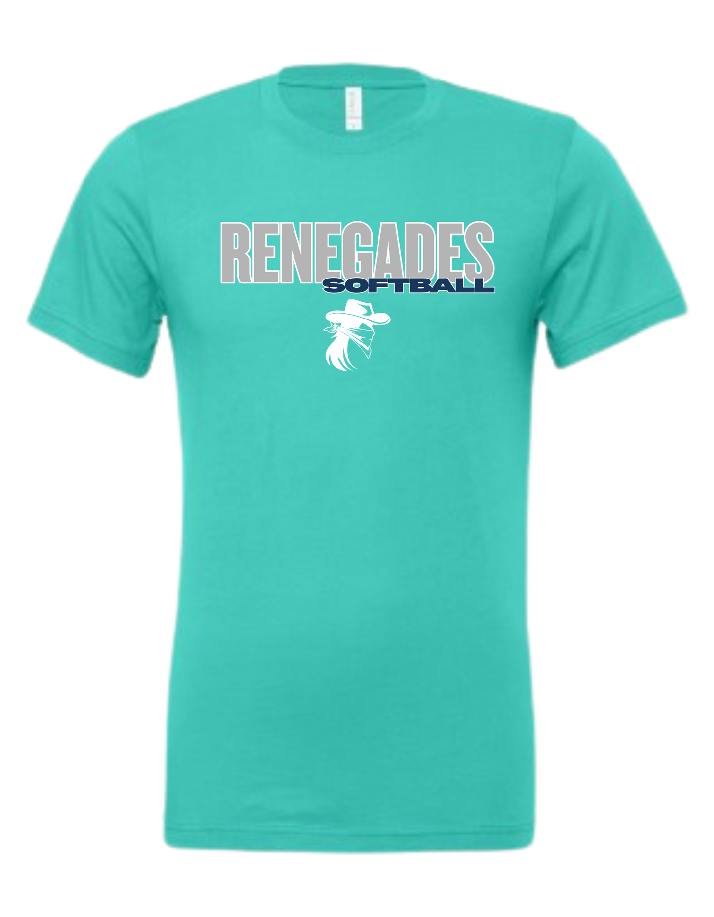 RENEGADES SOFTBALL TEAL TSHIRT