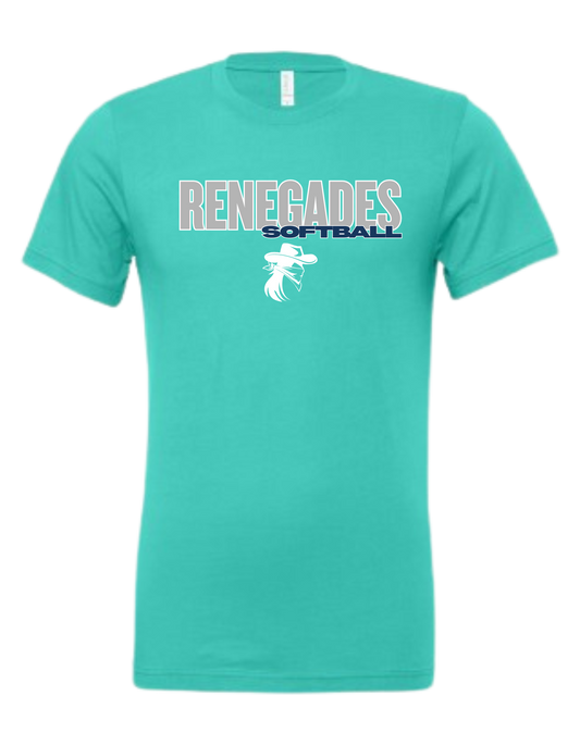RENEGADES SOFTBALL TEAL TSHIRT